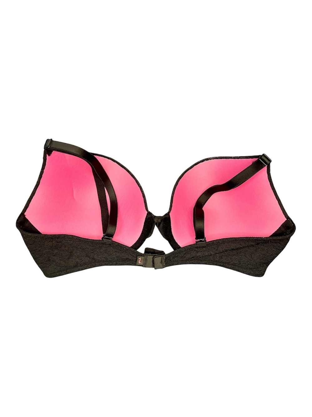 PINK Victoria's Secret Pure Black Push-Up Bra - 36D - Picture 3 of 5